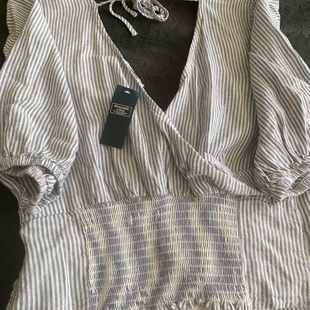 Abercrombie Striped Wrap Top